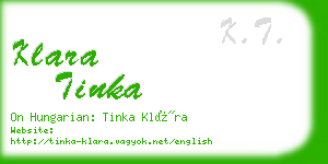 klara tinka business card